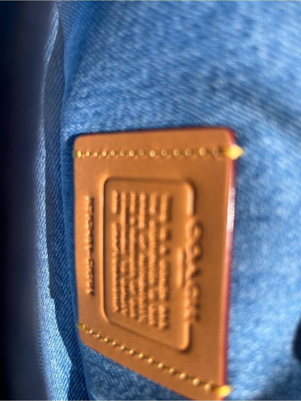Coach Quilted Denim Tabby Shoulder Bag with Signature C Indigo - Picture 6 of 6